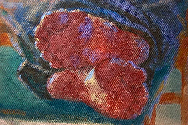 Closeup Camping Feet